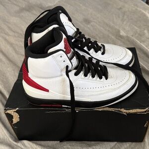 Jordan High-Top Sneakers - White and Red